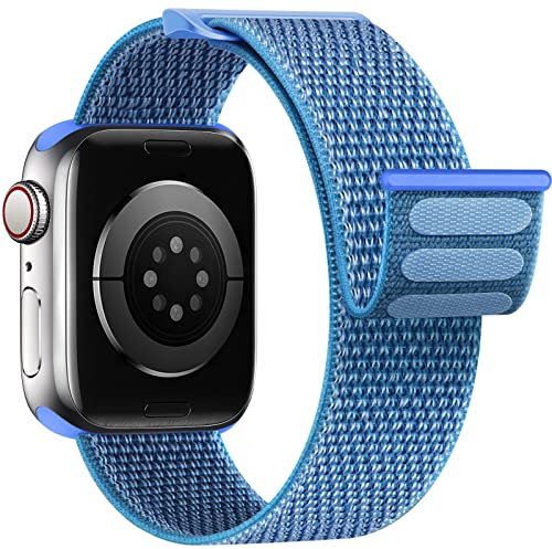 Yoohoo Nylon Armband Kompatibel mit Apple Watch Armband 40mm 41mm 42mm 38mm 46mm 44mm 45mm 49mm, Verstellbare Sport Armband für iWatch SE Ultra Ultra2 Series 10 9 8 7 6 5 4 3 2 1 Damen/Herren