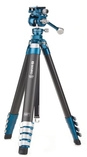 Benro CyanBird Pro Kit treppiede in fibra di carbonio – Treppiede da viaggio leggero con testa a sfera FS20PRO, piastra Arca-Swiss, chiusure a scatto e custodia per DSLR, mirrorless e videocamere