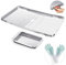 Grill-Fettwanne Ersatz mit Auffangwanne, verstellbar, universal, 63,5 cm - 86,4 cm, Grill-Tropfpfanne, Ersatz-Fettwanne aus Edelstahl für Gasgrill Dyna Glo, Nexgrill, Kenmore, Expert Grill, BHG und