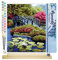 Figured'Art Malen Nach Zahlen Erwachsene Mit Rahmen Die Nihonbashi Brücke in Japan - Paint by Numbers Basteln DIY Bastelset 40x50cm Mit Keilrahmen (nicht gespannt)
