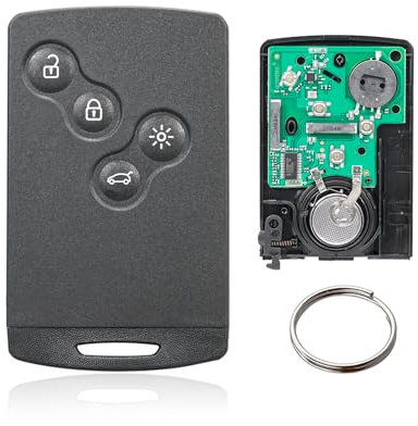 Mando a distancia para llave de coche de 4 botones para Renault Clio IV 2009-2015 Captur 2013-2017 (chip PCF7953M de 433 MHz) (para Clio)