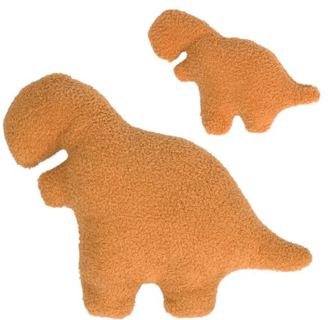 LOOPES 2 STK Dino Nugget Kissen Dino Chicken Nugget Dinosaurier Stofftier Plüschtier Kinder Plüschspielzeug Dino Wurfkissen Weiches für Weihnachten Geburtstag Geschenk Jungen Mädchen Zimmerdekoration