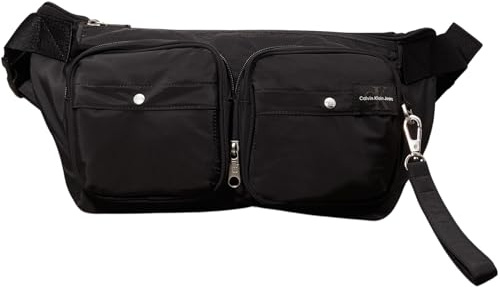 Calvin Klein Sac à Bandoulière Homme Packable Messenger Sling 2 en 1 Compressible, Noir (Black), Taille Unique