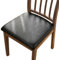 Alishomtll Juego de 4 o 6 fundas de piel sintética para silla, impermeables, extraíbles, lavables, para comedor, cocina, boda, jardín, oficina, color negro, 4 unidades