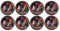 ALMACENESADAN, 5121, Pack fiesta cumpleaños; pack 8 platos de cartón 23 cm; de la licencia (Darth vader laser)