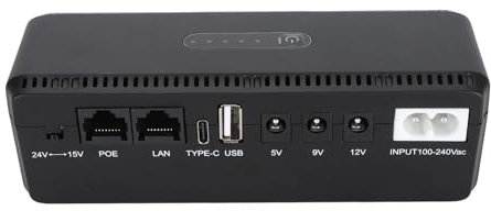 USV-Batterie-Backup 8800 MAh POE 5 V 9 V 12 V 15 V 24 V Überspannungsschutz Batterie-Backup (EU-Stecker)