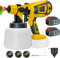 Cordless Paint Sprayer Compatible with Dewalt Battery, Electric Fence Paint Spray Gun with 1000ml Paint Jug, 3 Nozzles, 3 Patterns, Cleaning Brush, without Battery & Charger