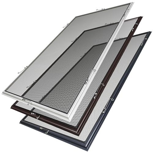 STUZA® Mückengitter Fliegenschutz Alurahmen Weiß, Anthrazit oder Braun (Weiß, 60x80 cm (BxH))
