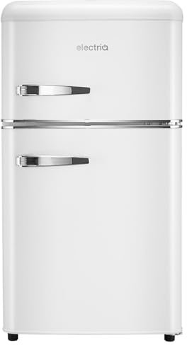 Electriq 80 Litre 70/30 Retro Freestanding Fridge Freezer - White
