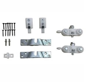 KIT PER BINARI SCORREVOLI | SISTEMI SCORREVOLI PER PORTE | SET CARRELLI SCORREVOLI PER PORTE CON PORTATA 80 Kg (SET SCRIGNO)