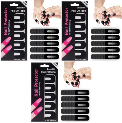 LALADEFIEE 300blätter Nail Polish Protector Aufkleber Weiche Nagelabdeckungen Für Gel Und Nagellack Für Nagelstudios Und -nail Art Finger Schutz Vor Überlauf Und Flecken