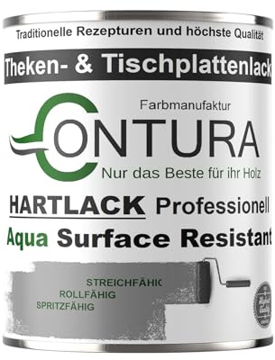 Contura Hartlack Thekenlack Klarlack Universallack 2in1 Möbellack Parkettlack Holzlack Holzschutz Tischplattenlack (375ml., Glänzend)