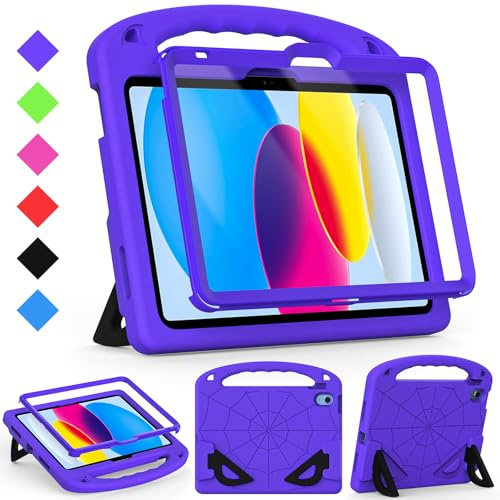 GOZOPO Kinder-Schutzhülle für iPad A16 11. Generation 27,9 cm (11 Zoll) 2025 / iPad 10. Generation 10,9 Zoll 2022, mit integriertem Displayschutz und Ständer, stoßfeste Abdeckung für iPad 11/10 Gen