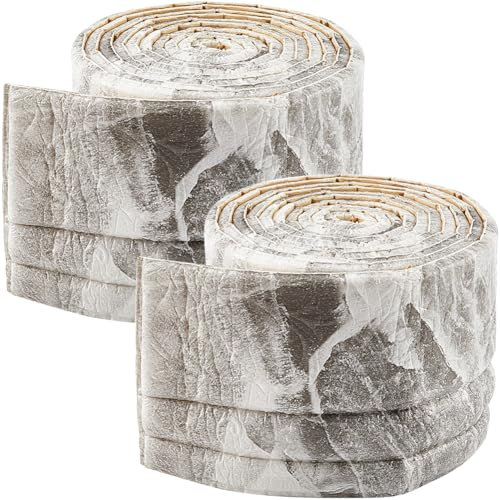 GORGECFAFT 2 Rolls 2.3mx10cm Crown Molding Peel and Stick Light Grey 3D Wall Edging Foam Flexible Wallpaper Border Mirror Edging Frame Lines Wall Base Ceiling Baseboard for Home DIY Furniture