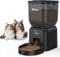 Distributeur Croquettes Chat Automatique Intelligent de 4L avec écran LCD, Gamelle Chat Automatique sac Déshydratant, Distributeur Croquette Chien, 1 à 6 repas par Jour, Double Alimentation,Pet Feeder