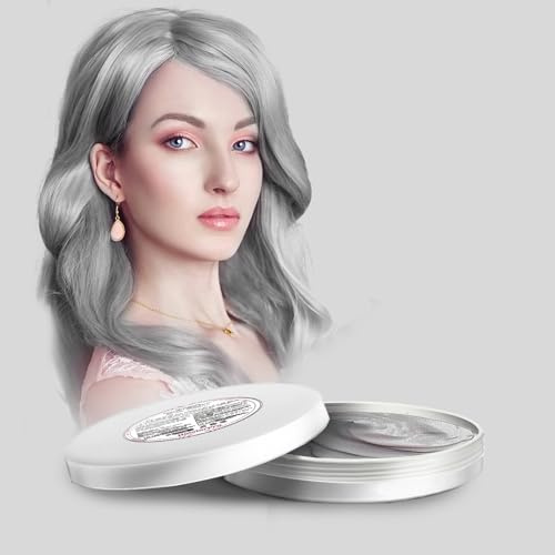 HaiolorPro Gris Cire Colorante Cheveux Homme et Femme, Gel Spray Colorant Cheveux pour Enfants, Maquillage de Coloration Temporaire Cheveux Fêtes ou Cosplay (Gris)