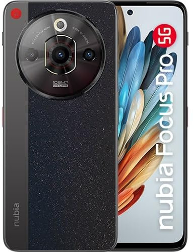 ZTE nubia Focus Pro 5G Black - Smartphone Android 13, 256 GB, Display 6.72 FHD+, Fotocamera 108MP, 8GB RAM, 5000mAh, Ricarica Veloce 33W, Audio Immersivo, Display 120Hz, Design Elegante
