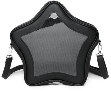 Homvik Star Ita Bag Stars Pins Bag Cute Aesthetic Y2K Crossbody Bag Ita Insert Display Handbag PU Leather Daily Use