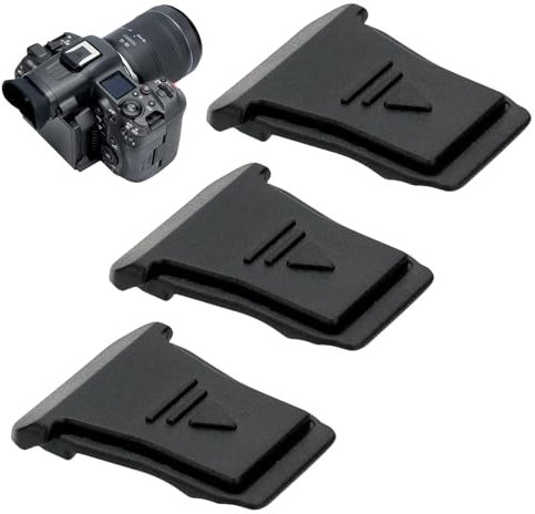 3 Stück Blitzschuh Abdeckung für Canon EOS R3 R5II R5C R6II R7 R8 R10 R50, Hält die Eingebaute Blitzfunktion, Staubdicht und Fleckengeschützt Ersetzt Canon ER-SC2 (Schwarz)