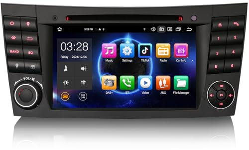 7 Zoll Android 13 Autoradio Navi für Mercedes Benz CLS-Klasse W219 E-Klasse W211 Carplay Bluetooth WiFi OPS Canbus SWC A2DP DVD DAB+ GPS 4GB 64GB 8 Kern
