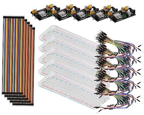 HOMSFOU Breadboard Kit Power Supply Module Jumper Wires Cables for Diy Circuit Experiments for School Laboratory Projects