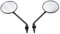 Motorradspiegel Für Simson Für S50 S51 S53 SR50 Für Schwalbe KR51 Paar Schwarz Rückspiegel M8x 1,25 Motorrad Rückspiegel