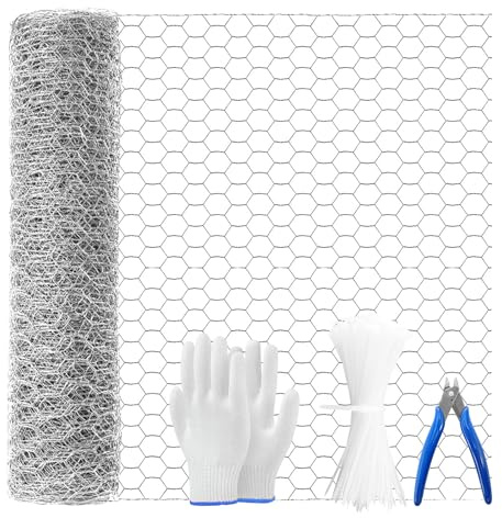 Newthinking Chicken Wire 40cm x 10m, Chicken Wire Mesh Roll for Garden