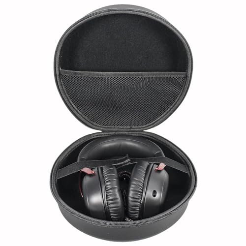 YIIWAY Funda Duro Estuche Case Compatible con HyperX Cloud Alpha/Alpha Wireless/II Core/III/Jet/Stinger 2 Core/Stinger Core Auriculares Gaming, Funda Solo - Negro YC80031