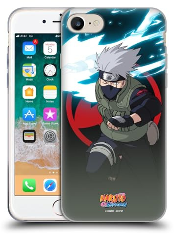 Head Case Designs Offizielle Naruto Shippuden Kakashi Hatake Darsteller Kunst Gelhülle [Militärischer Schutzgrad] Kompatibel Mit Apple iPhone 7/8 / SE 2020 & 2022 Und Kompatibel Mit MagSafe