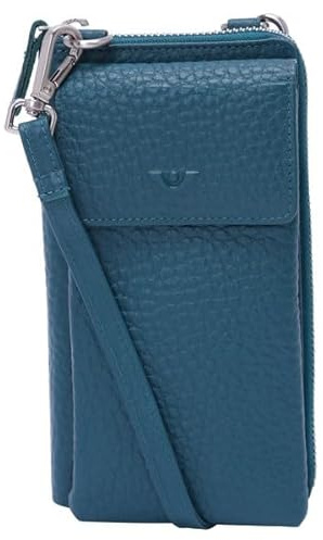 VOI Handybörse 70620 BONITA Geldbörse und Handytasche Leder Damen (Petrol)