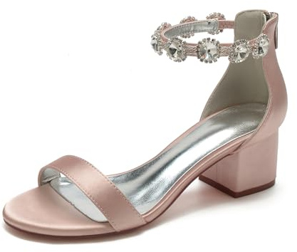 Miyoopark Scarpe da sposa per Donna Tacco basso Sandali da sera M653