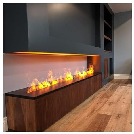 VEXDOSLE 3D Water Vapor Fireplace with Humidifier Flame Water Vapor Fireplace 78.7 Inches Electric Freestanding Heater Flame Effect Electronic