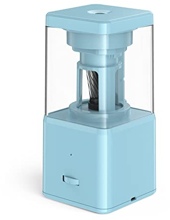 ERYUE Electric Pencil Sharpener Superior Fast Sharpen for Students Artists Home School Office Hexagonal/Triangular/Round Pencils Blue ABS 8x8x16.5cm (Blue)