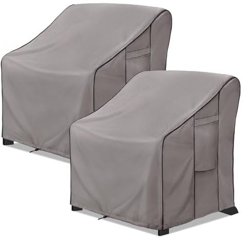 2 Stück Gartenstuhl Abdeckung, Wasserdicht 420D Schutzhülle für Gartenstühle, schutzhülle gartenmöbel, Abdeckung gartensessel, stuhlabdeckung outdoor wetterfest, Schutzhülle Gartenstühle(91*82*94cm)