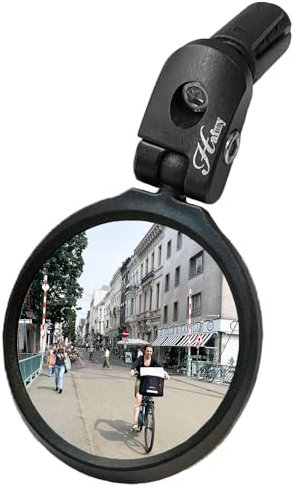 Hafny Bar End Bike Mirror, HD, Blast-Resistant, Glass Mirror, HF- MR090 (Automotive Grade Glass)