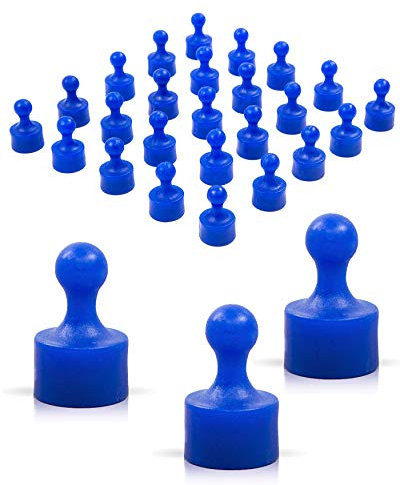 JOAM ® Neodym Magnete – extra hohe Funktion Dank einfacher + schneller Befestigung von Notizen an Magnettafel - Zubehör für Büro, Haushalt, Schule – vollfarbige Magnete BLAU