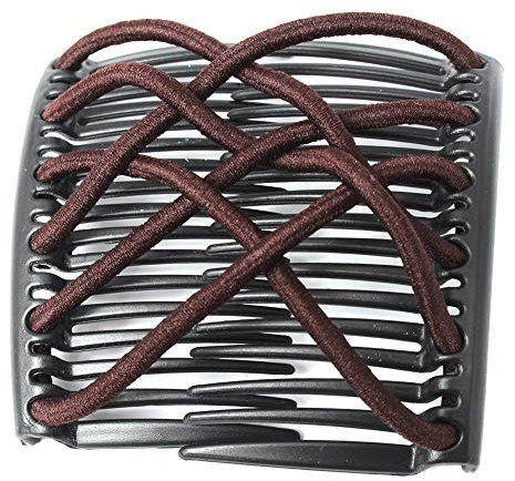 JUSTFOX - Trend African Hairclip Haarklammer Haarspange Hair Clips Haarkamm Braun