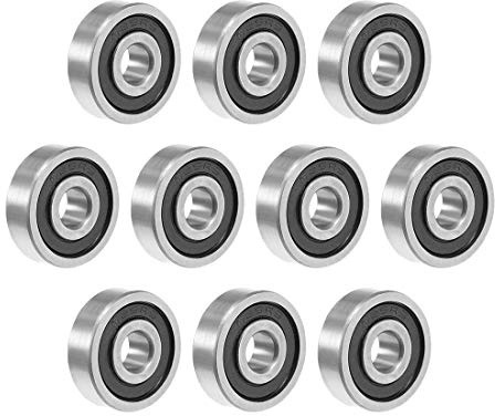 sourcing map 10 Stück Kugellager 5x16x5mm Doppel Siegel Chrom Lager 625-2RS