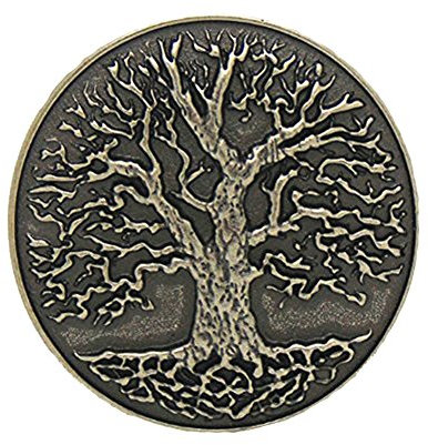 LKMY 3D Baum Gürtelschnalle, Keltischer Baum des Lebens, Liebe, Nordische Mythologie, Pagan, Wikka, silber, B