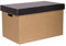 ONLY BOXES, Storage Boxes with Black Lid, Cardboard Moving and Storage Boxes with Handles, Very Strong Cardboard Boxes, 53.2 x 33.1 x 32.5 (L x W x H) in cm, 2 Units