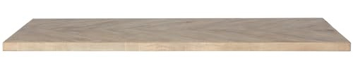 WOOOD Tablo Tischplatte Fischgrät 180x90 aus Mangoholz - White Wash - Zur Verwendung Tablo Tischbeine für Esstisch - 180x90x5.5 cm
