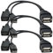 [3 Pack] USB Port OTG Adapter Micro OTG Cable and Power - Compatible with Streaming Sticks, Media Devices, Rii and Logitech Keyboards, and Nintendo Switch, SNES, NES Classic