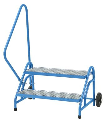 Montagetritt, Stufen mit Gitterrost, 2 Stufen.
