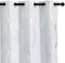 PONY DANCE Tende per Interni Bianche Tende Salotto Moderne 2 Pezzi L 140 x A 245 cm Tende Oscuranti con Anelli Tende Moderne con Motivo Curva Argento, Bianco Grigiastro