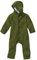 disana WALK-OVERALL, 100% Bio-Merinowolle GOTS, IVN Best | mit Umklappbündchen | Newborn Baby Kleinkind Kind Unisex | Made in Germany | Oliv Gr. 86-92