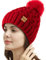 REDESS Damen Winter Pompom Beanie Mütze Fleece gefütterte warme Mützen, Dicke, lässige Schneestrickmütze für Damen
