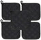 Lobyn Value Packs Topflappen, leicht, 10 Stück, 16,5 cm, quadratisch, ideal für Bastelprojekte, Schwarz
