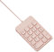 Mini clavier numérique filaire USB 18 touches pour ordinateur portable, ordinateur, ordinateur de bureau, PC, Surface Pro, Notebook (rose)