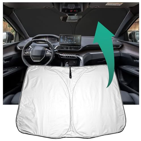 YEE PIN Mazda 3 Parasol para coche compatible con Mazda3 Mazda 3 2019-2022 2023, protección solar plegable para el parabrisas del coche, protección contra el polvo UV, visera reflectante