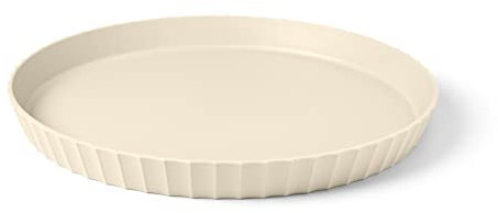 Blim Plus Vassoio rotondo di Design Atena ø30cm beige opaco (Brown Sugar) in plastica 100% riciclabile, Non Tossico, Lavabile in Lavastoviglie, per Aperitivi, Antipasti, Formaggi, adatto al Microonde